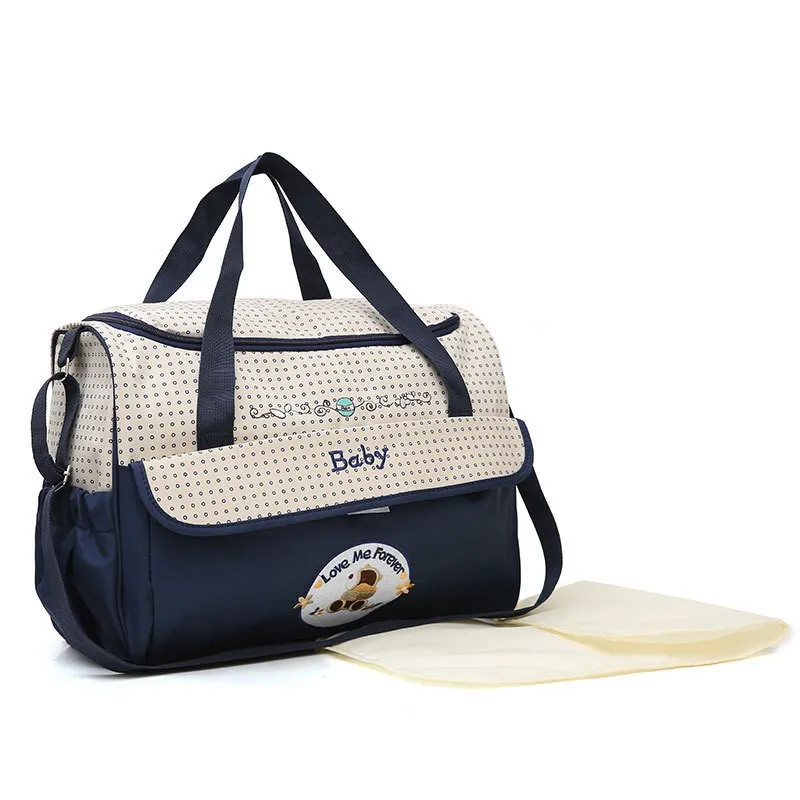 CROAL CHERIE 381830cm 5pcs Baby Diaper Bag Sets changing Nappy Bag For Mom Multifunction Stroller Tote Bag Organizer (14)