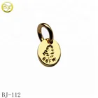 Custom engraved logo pendant charm bracelet gold jewelry metal tag