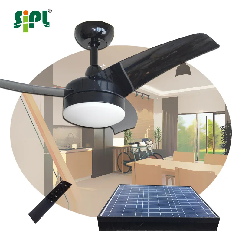 Solar Dual Powered Fan Nicht Elektrische Doppel Solar Powered Homestead Decke Fan 24 H Lauft Mit Ac Dc Konverter Buy Deckenventilatoren Doppel