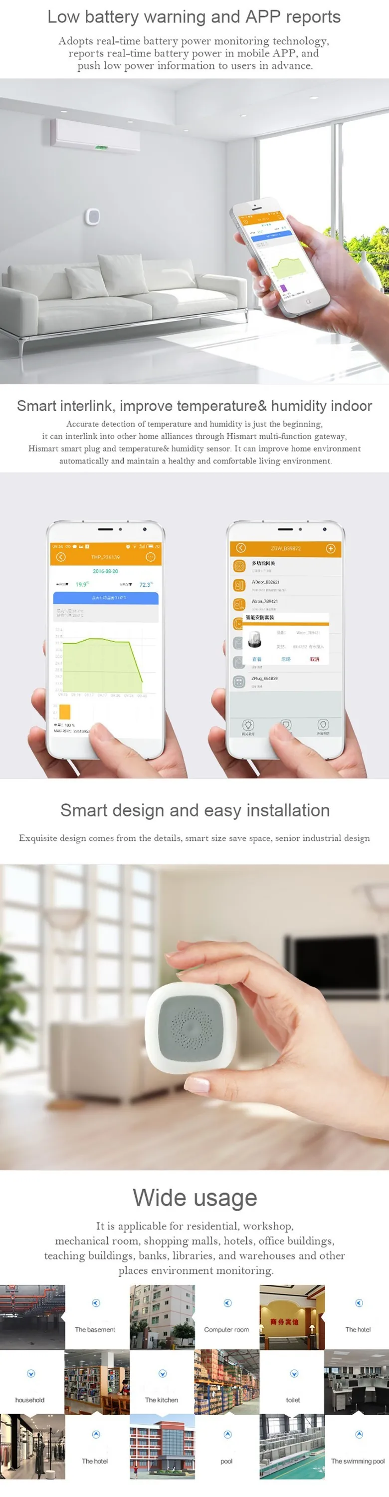 Zigbee Zwave wifi temp humidity sensor analog output - ANKUX.COM