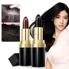 Professional Hair Chalk Lipstick Hair Color Pen Non-toxic Shea Butter In Cover White Crayon Temporary Hair Dyeing