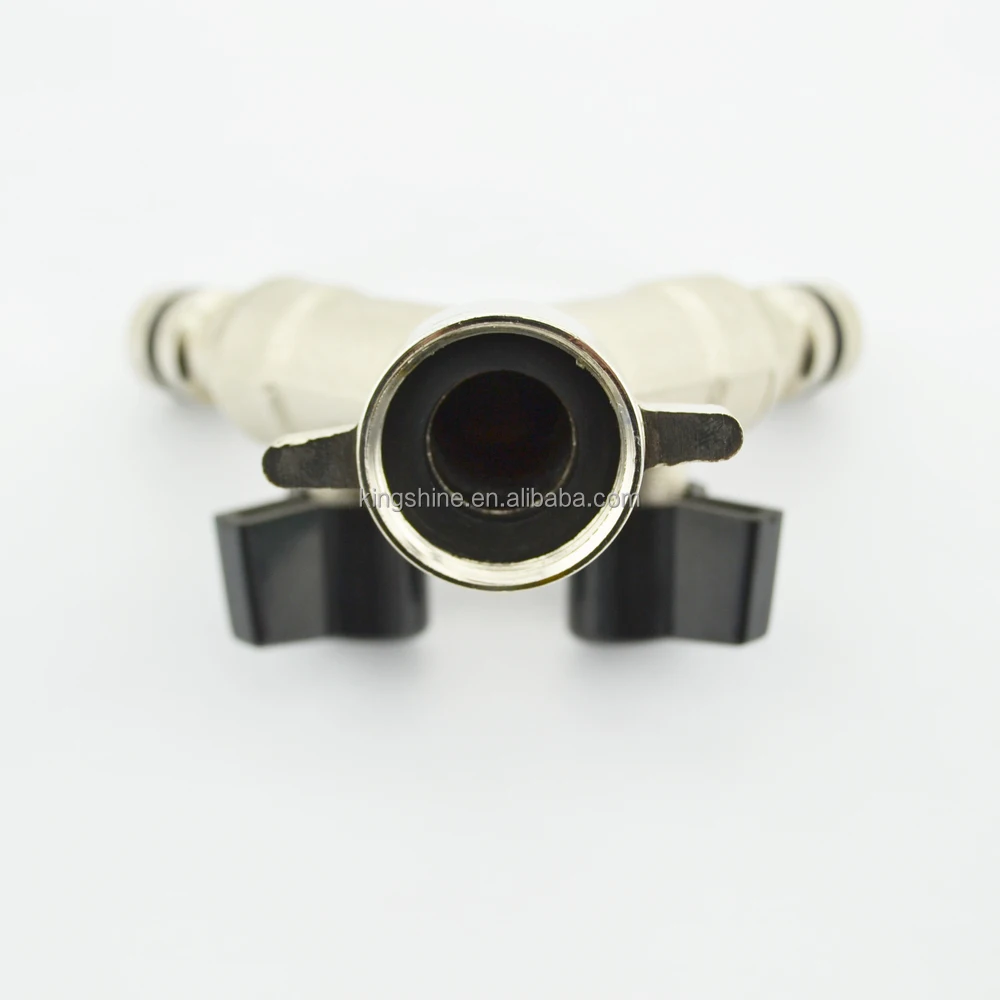 Brass Y shut-off Valve chrome plated garden hose valve Y water valve with butterfly handle 2 way valve