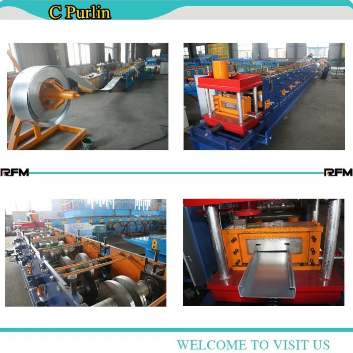 Purlin roll forming machine, c and z purlin construction roll forming machinery