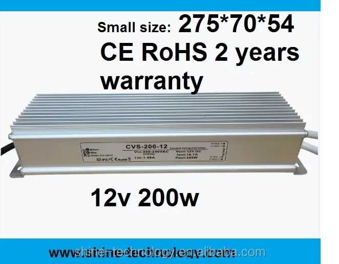 Small 12v 200w 16 7a Waterproof