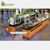 Attractive retail retail fast food shop interior design with salad bar counter for sale