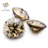 Champagne colored 9 mm ~ 20 mm clarity vvs round brilliant cut shape forever one moissanite