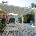 Waterproof Pergola Motorized Sunshade Awnings Retractable Roof with PVC Fabric