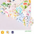 Healthy custom cartoon print interlock cotton rubia stretch fabric for baby