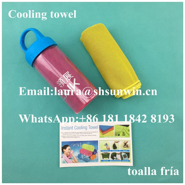 new feeling custom premium plain bamboo cooling towel/polyester