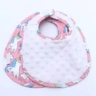 High quality cotton and minky dot material soft baby drool bibs