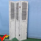 Shabby Chic Vintage White Wooden Room Divider Screen