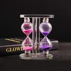 15min crystal heart sand timer wholesale , heart hourglass Valentine's gift