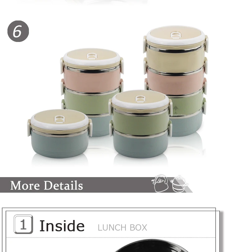  New design eco friendly food container stainless steel school insulated lunch box for kids 