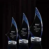 Customized Clear Acrylic crystal base design blank glass Lucite Trophy Awards