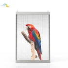 Best sell p2.6 indoor full color transparent led poster curtain display