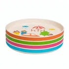 Plate Plastic Eco Friendly Bamboo Fibre Children Lunch Plate Plastic Melamine Plate Kid Dinnerware