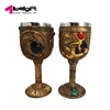 Creative jeweled Egypt religious pattern wine Goblet Stainless Steel Drinking Grip drinkware tea cup