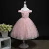 new fashionable stylish fancy stock wedding party cute children frock designs dancing girl dress