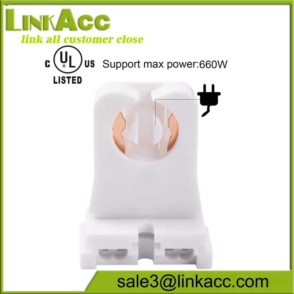 UL Listed Non-Shunted T8 Lamp Holder LED Socket Tombstone with 10 inches Wires Attached ...