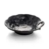 Black Melamine irregular bowl with handle
