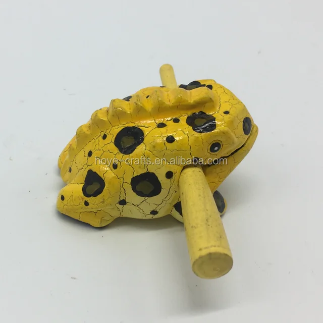 wooden croaking lucky frog