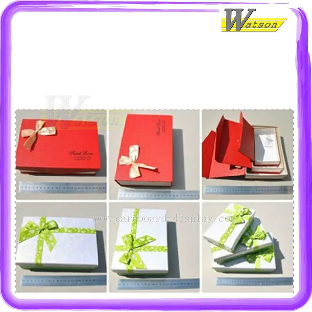 simple and elegant paper gift box with bowknot
