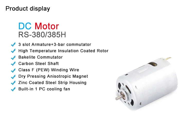 DC Micro Motor RS-385 for Washer Pump
