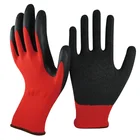 NMSAFETY 13g red latex construction work garden use gloves