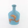 chaozhou antique ceramic home decoration seablue customized vase