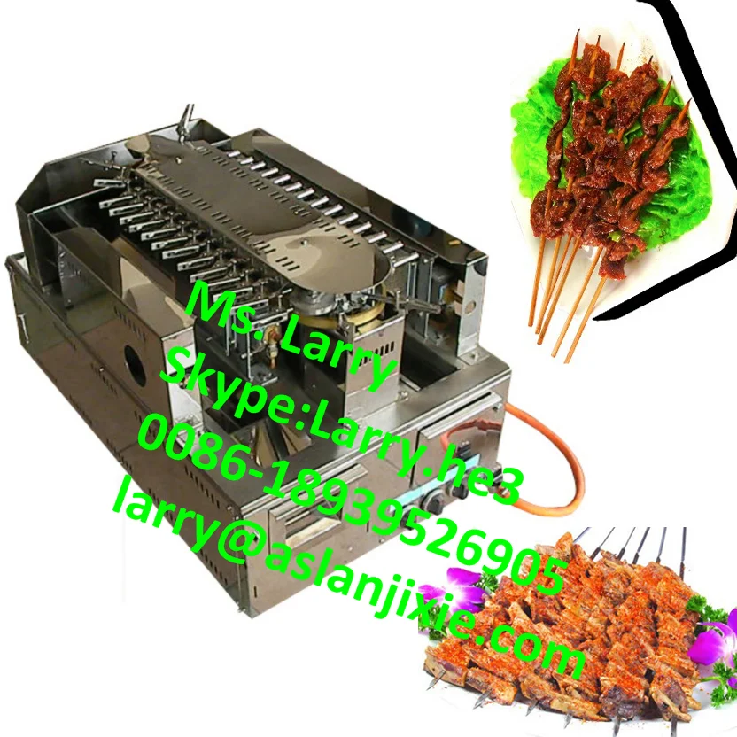 Satay Kebab Skewers Grill Machine/gas Rotary Broiler/automatic Rotary Bbq Machine Buy