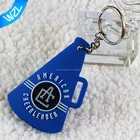 American Cheers beer PVC soft keychains Customized metal chains keyrings