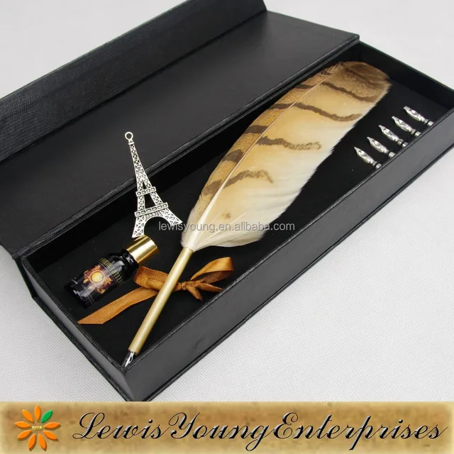 owl feather pen gift gift and metal feather pen set wholesa