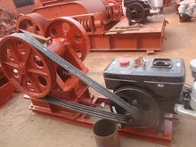 Huahong PE Series Primary Crushing High Capacity Stone Jaw Crusher equipped with diesel engine