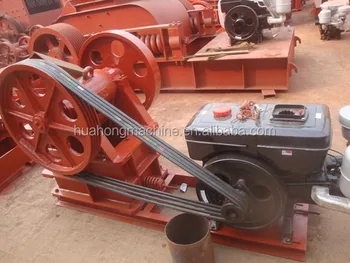 Huahong PE Series Primary Crushing High Capacity Stone Jaw Crusher equipped with diesel engine