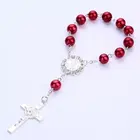 Gift Red Rosary Bracelet Nice Colors Red Beaded Rosary Bracelet