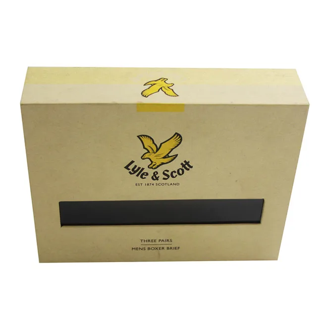 logo printed jewelry box rigid kraft paper gift box packaging