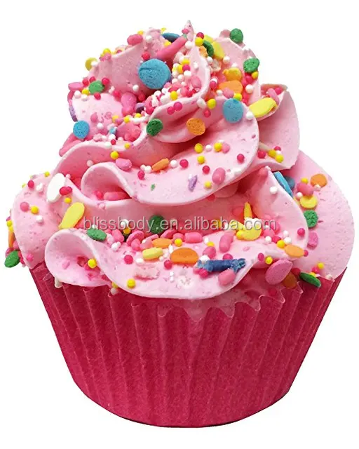 wholesale colorful organic natural handmade cup cake bath bombs