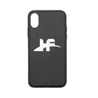 Factory supply Simple custom PU phone case cover for iphone Xs max with hollow-carved logo design