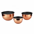 stainless steel mxing bowl with gold plated