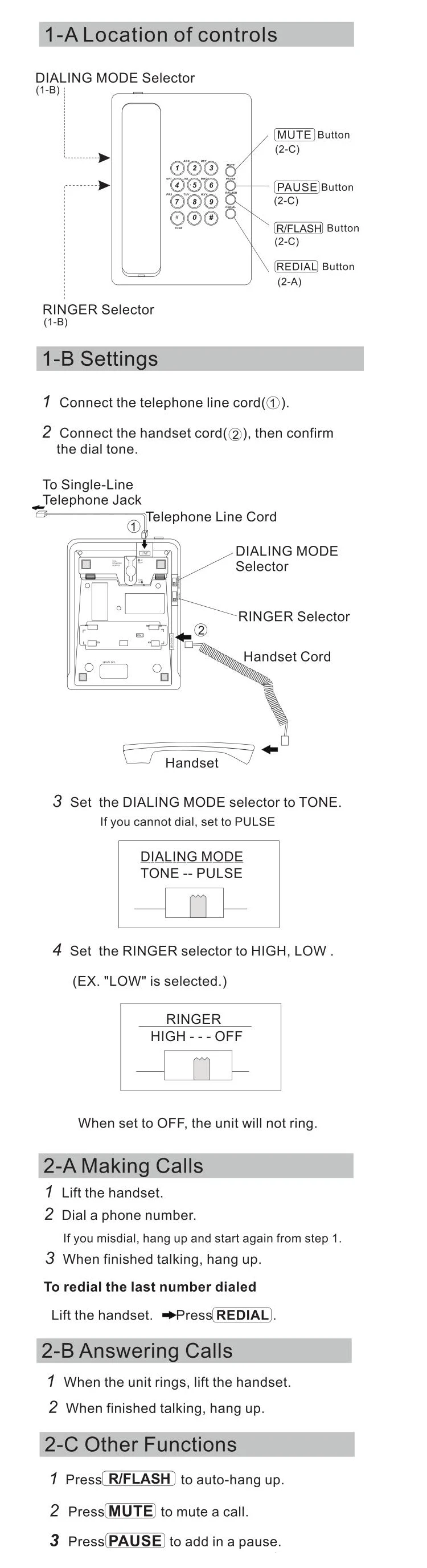 Excelltel Basic Cored Analog Telephone Pa146 For Pabx - Buy Analog 