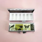 Custom glass metal pill box , weekly pill box , pocket pill box