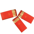 Recyclable Box Matches 10cm Long Your Own Logo Printing Cigar Wooden White Head Customized Wooden Box Matches