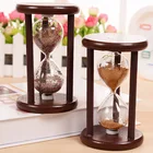 wooden reverse flowing hourglass sand timer