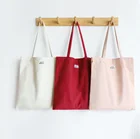 Simple Fashion Canvas Bag Totes Women Casual Beach Handbag
