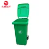 Outdoor plastic 240L garbage/rubber bin with two wheels