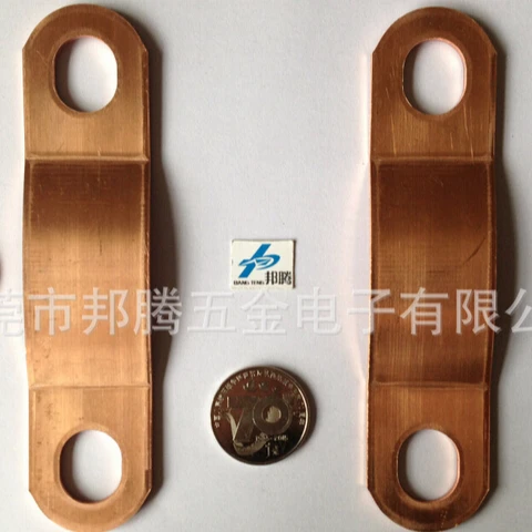 Precision Stamping Metal Hardware Red Copper Sheet for Battery Pack 200Ah Spot Welding Copper Foil for Battery Pack Connector