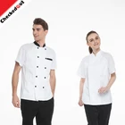 Hot sale back mesh clothes design one pocket formal restaurant blouse french chef uniform
