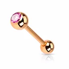 Titanium Anodized Gem Tongue Bars Tongue Barbell