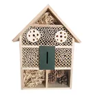 Custom logo new design garden decorative big wooden mason bee house insect hotel