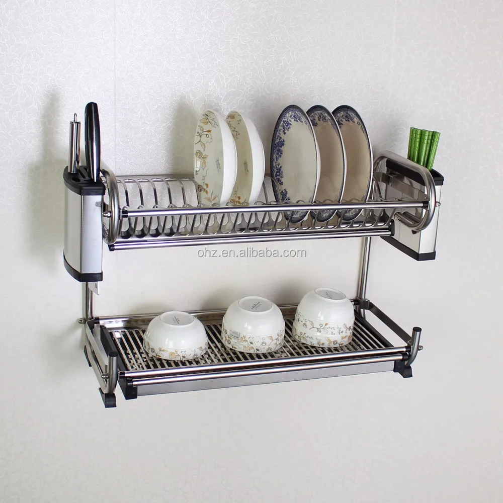 Rust-free Stainless Steel Wall Mounted Dish Drying Rack - Buy Dish ...